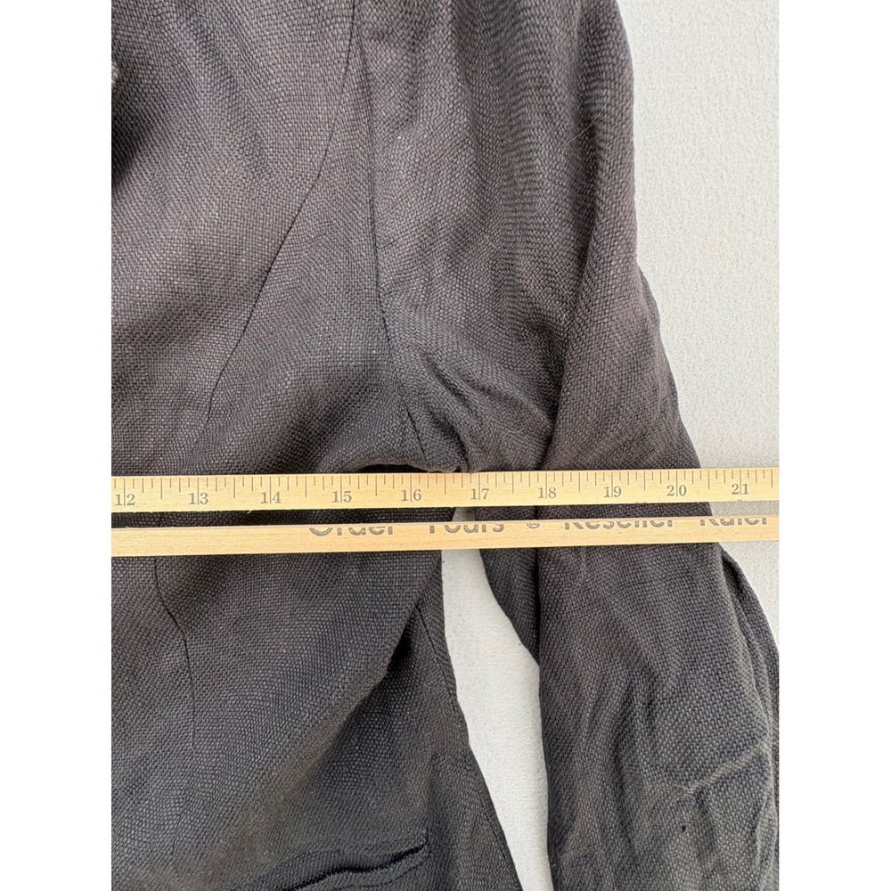 Petite Sophisticate Vintage Black Textured Blazer Jacket Size 12P Rayon Lined - Picture 9 of 13